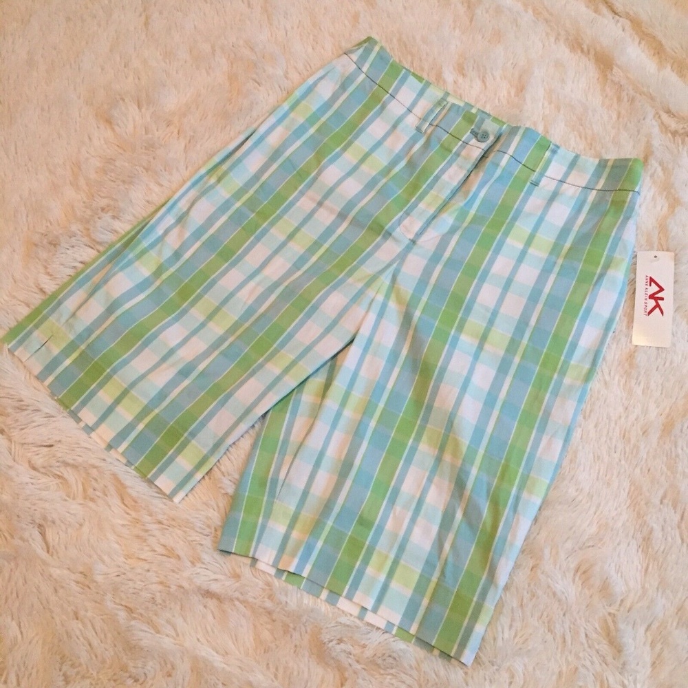 ANNE KLEIN 2019 Sport Plaid Athletic Bermuda